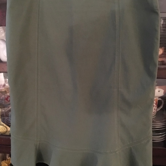 Anthropologie Elevenses Olive Green Skirt Size 14 - Picture 4 of 8